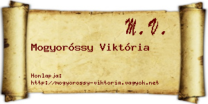 Mogyoróssy Viktória névjegykártya