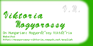 viktoria mogyorossy business card